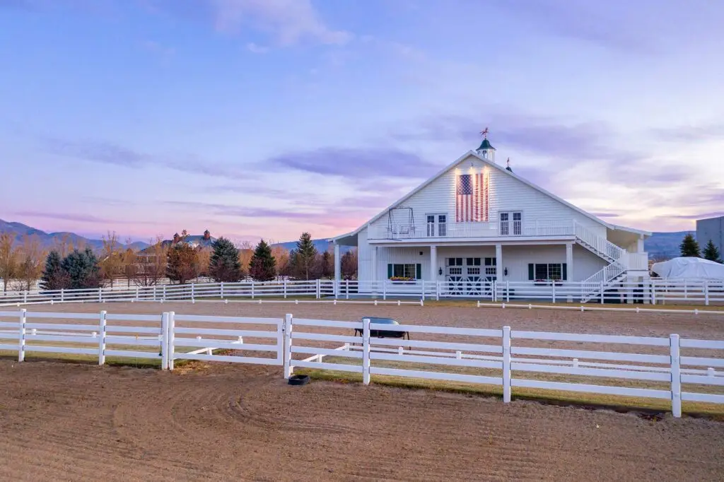 Rail fences in Omaha by JK Fencing, a Buckley Fence dealer, providing sturdy horse fencing solutions.